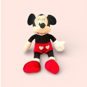 Dan Dee Mickey Mouse Plush 16" Stuffed Animal Disney Heart Shorts Valentines Day
